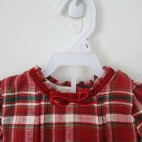 Tommy Bahama Classic Red Tartan Christmas Dress for Baby Girl Size 12 Months - Picture 6 of 13